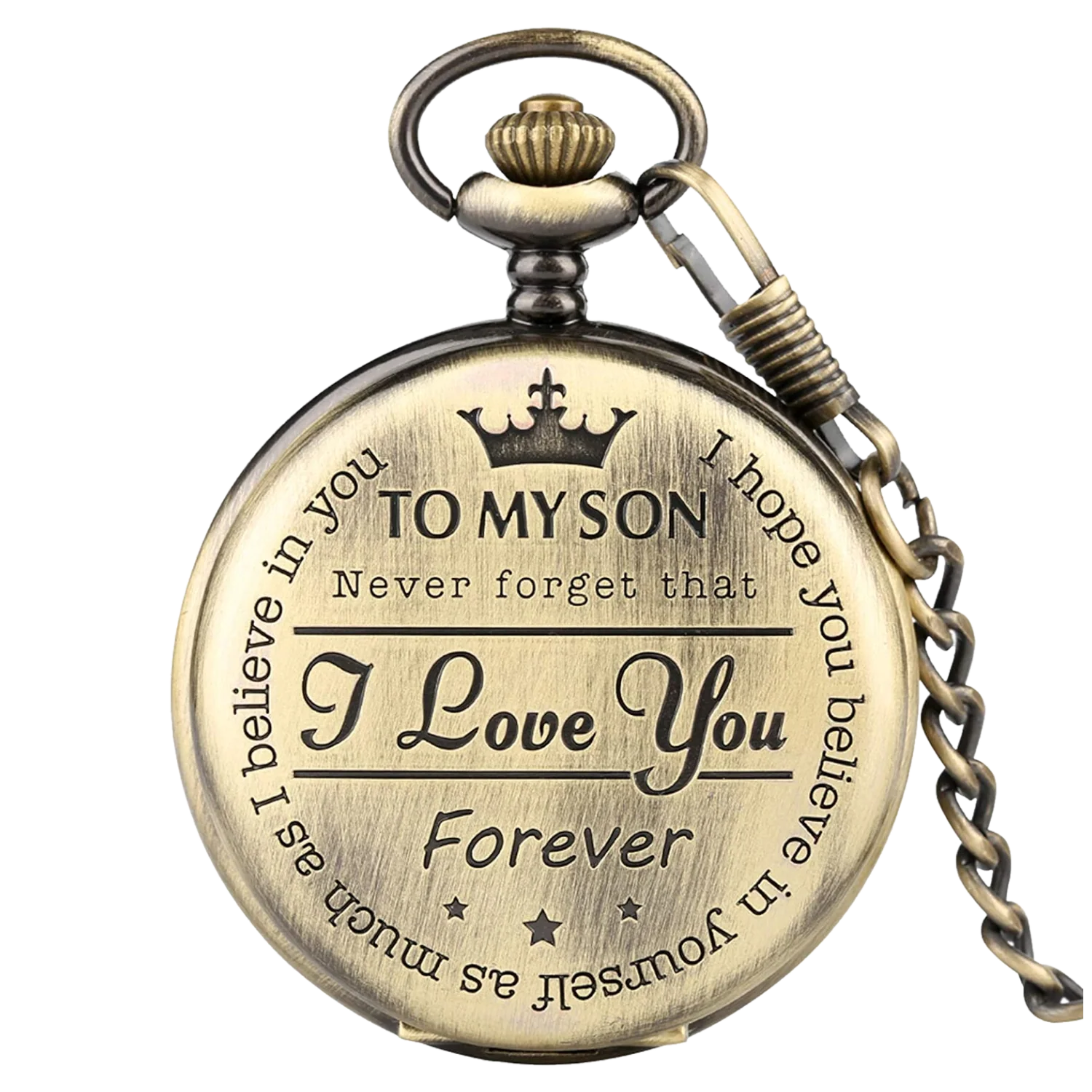 To My Son Bronze Pocket Watch