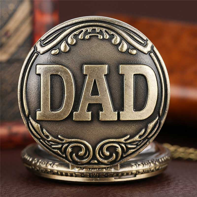 Dad Engraved Bronze Pocket Watch