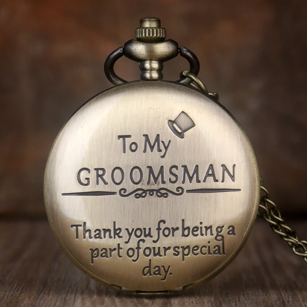 To My Groomsman Bronze Pocket Watch