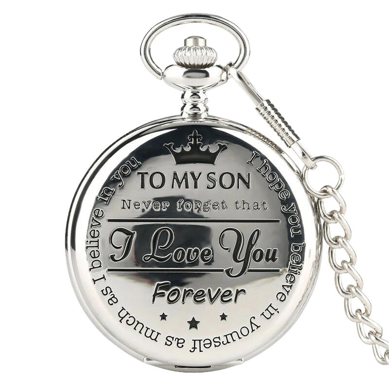 To My Son Silver Pocket Watch