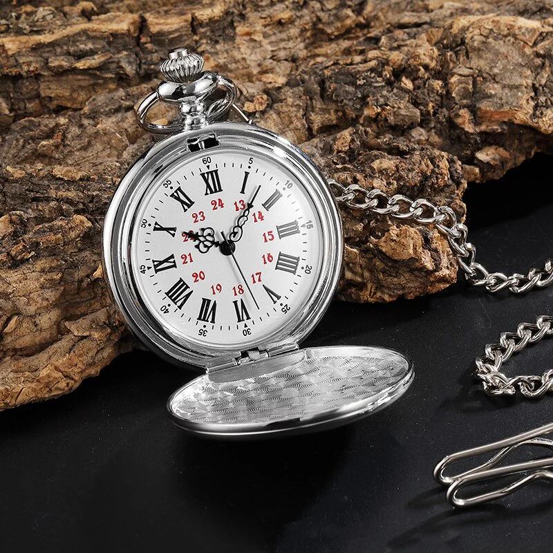 To My Grandpa Silver Pocket Watch