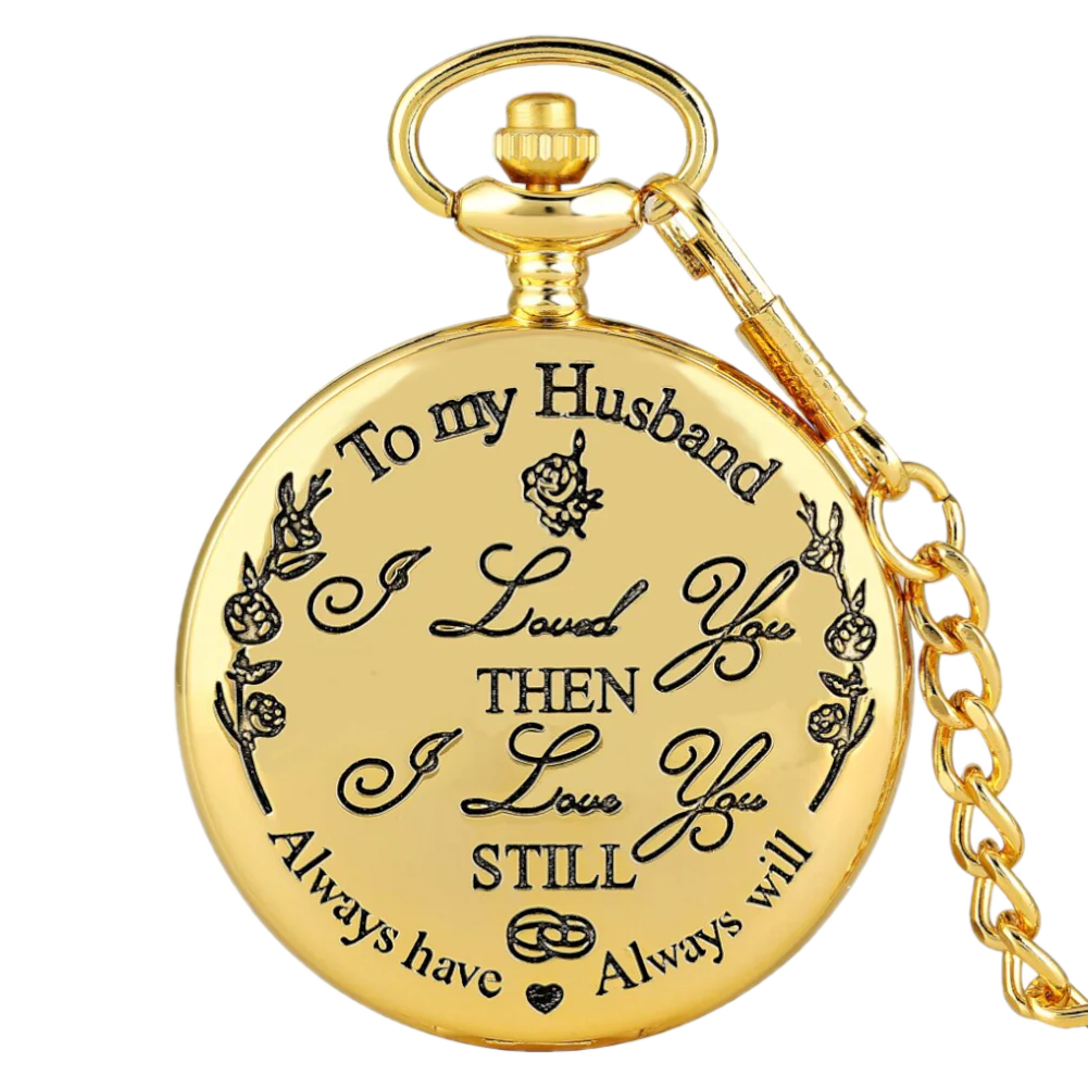 To My Husband Gold Pocket Watch