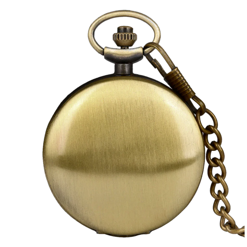Retro Bronze Analog Quartz Pocket Watch