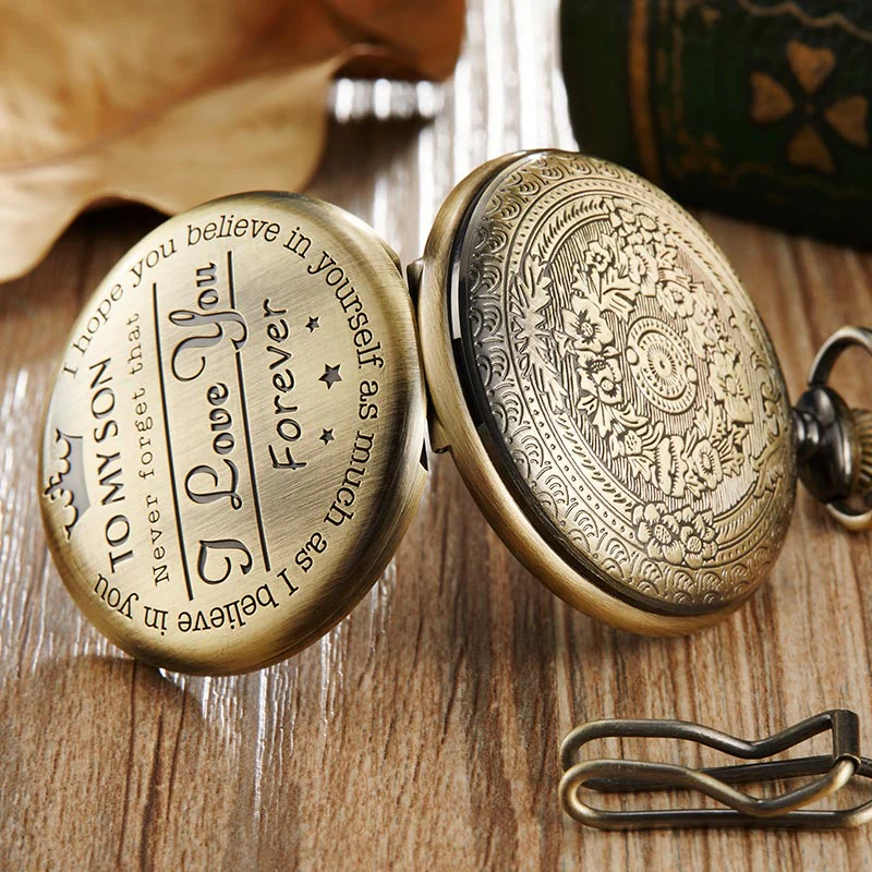 To My Son Bronze Pocket Watch